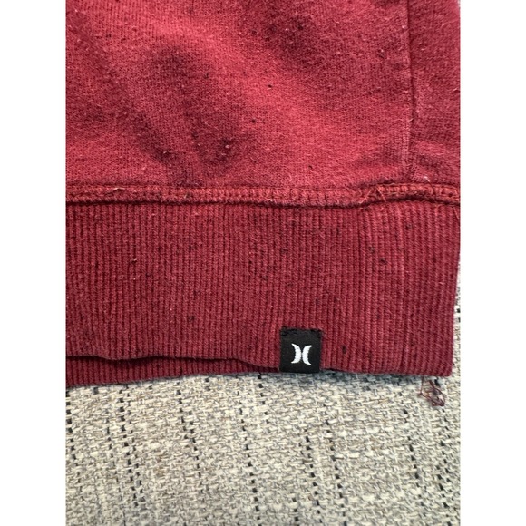 HURLEY‎ OAO Nubby Crew Neck Sweatshirt size Medium Red 04526-00 Measure In Pics - Picture 8 of 12
